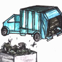 垃圾车 garbage truck