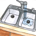 洗碗盘,洗碗碟 washing dishes