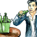 喝酒 drink liquor,drink wine
