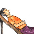 交通圈休息,在路旁休息 rest in traffic circle