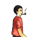吸烟斗,抽烟斗 smoke a pipe