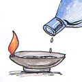 添油灯 fill oil lamp
