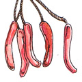 腊肠,香肠 chinese sausage,sausage