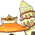 塔,宝塔,佛骨堂 pagoda