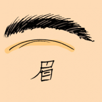 眉 eyebrow