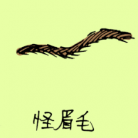 怪眉 weird eyebrow