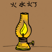 火水灯 kerosene lamp
