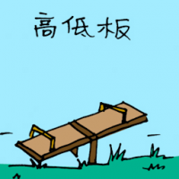高低板 see saw board