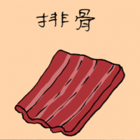 排骨 spare ribs