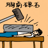 胸前碎石 chopping bricks on chest
