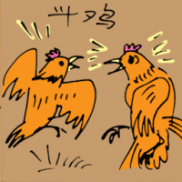 斗鸡 cocks fighting