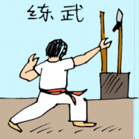 练武 practising martial arts