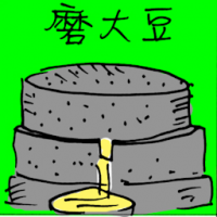 磨大豆 milling soya bean