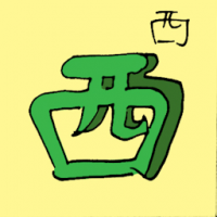 西 west direction