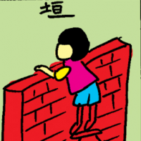 坦 wall