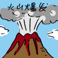 火山爆发 volcano erupted